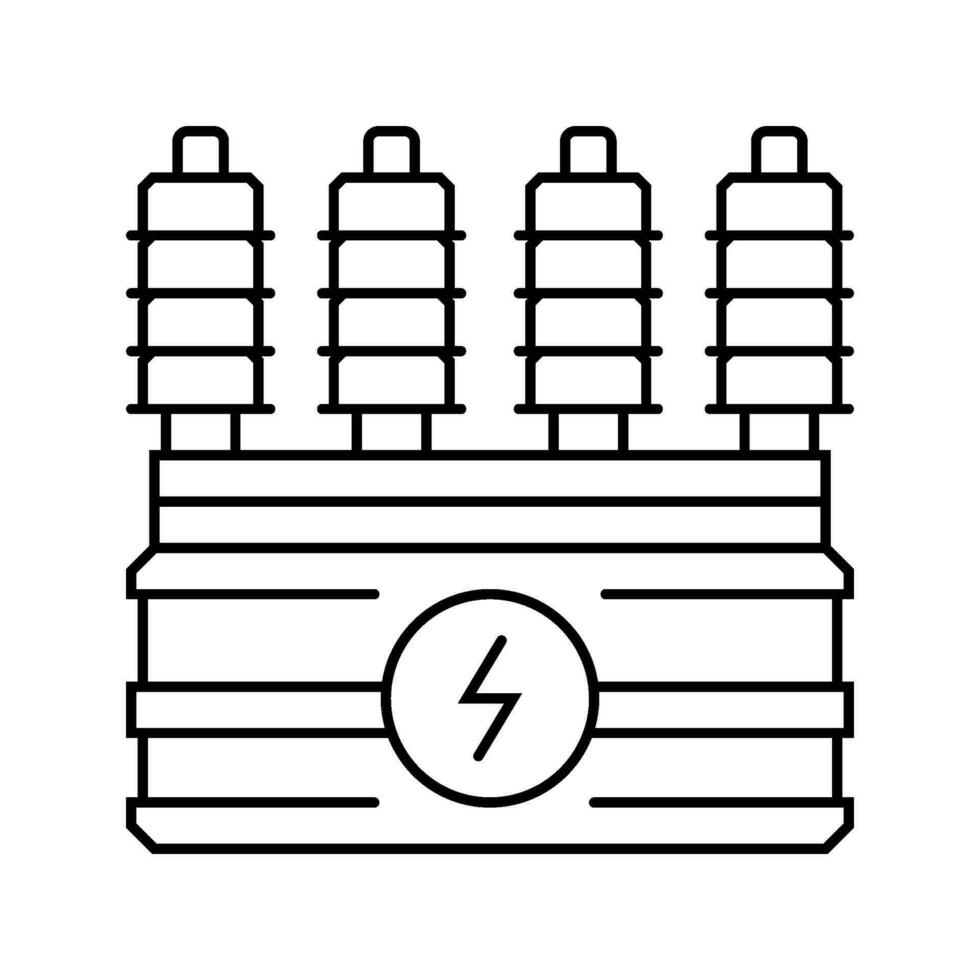 Energie Elektrizität Linie Symbol Vektor Illustration