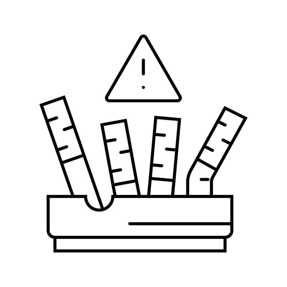 Droge Nikotin Tabak Linie Symbol Vektor Illustration