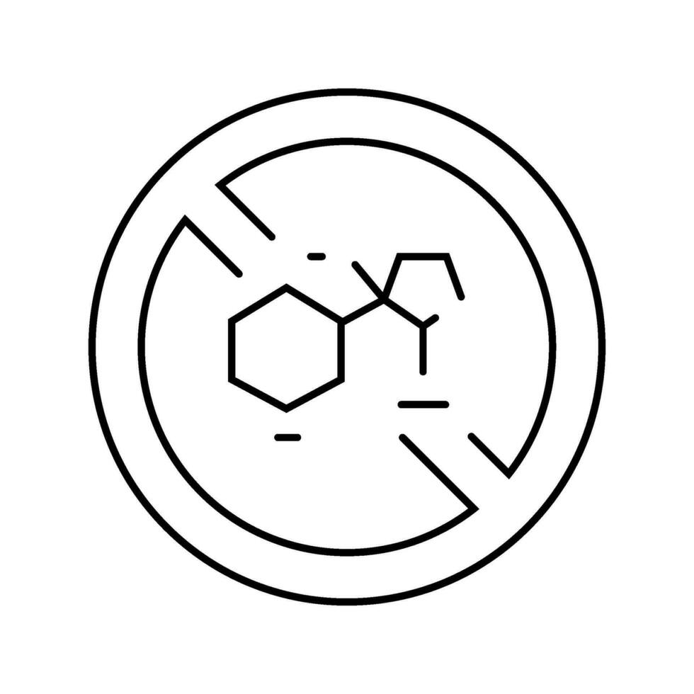 sluta nikotin linje ikon vektor illustration