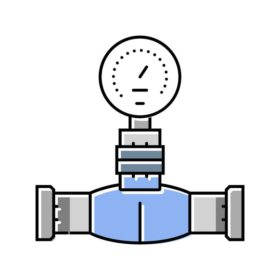 Technologie Pipeline Farbe Symbol Vektor Illustration