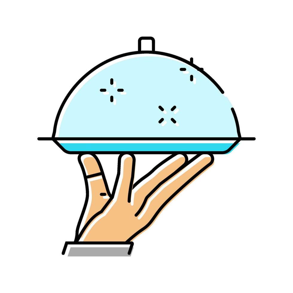 Gourmet Kochen Restaurant Koch Farbe Symbol Vektor Illustration