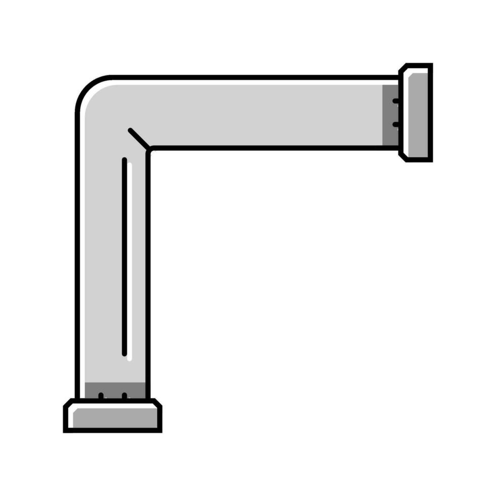 Metall Pipeline Farbe Symbol Vektor Illustration