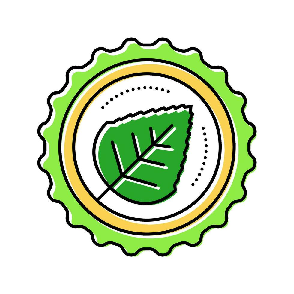 grön certifiering levande Färg ikon vektor illustration