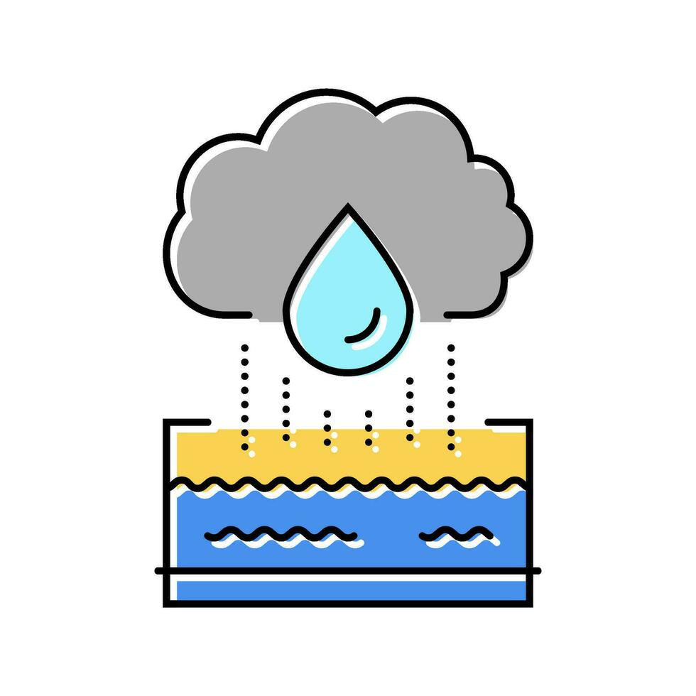 Regenwasser Ernte Grün Leben Farbe Symbol Vektor Illustration