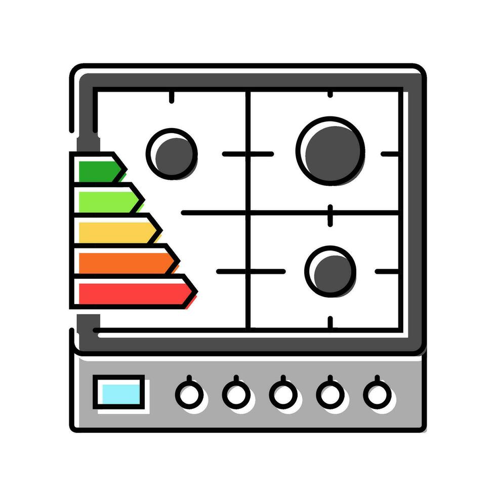 matlagning energi effektiv Färg ikon vektor illustration