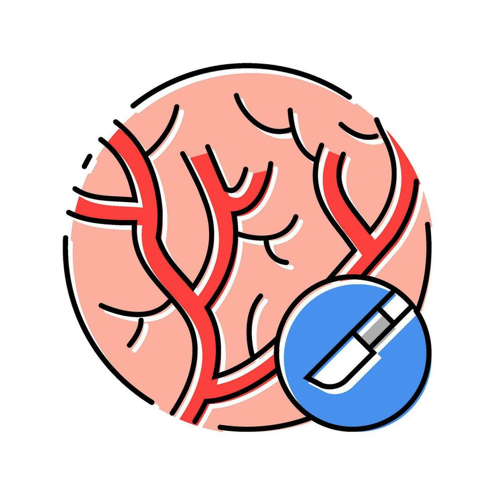 kardiovaskulär kirurgi Färg ikon vektor illustration