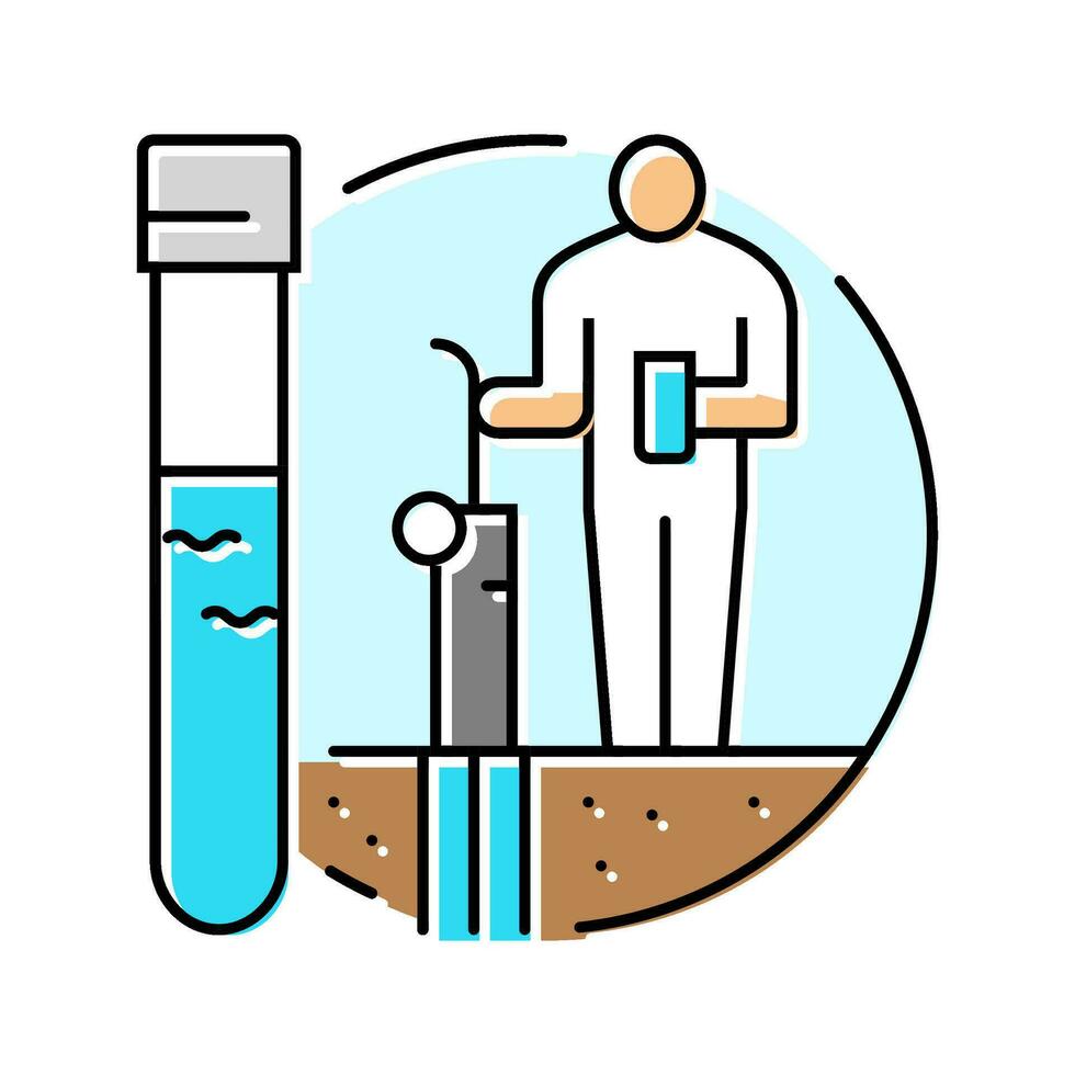 hydrogeologisch Karten Hydrogeologe Farbe Symbol Vektor Illustration