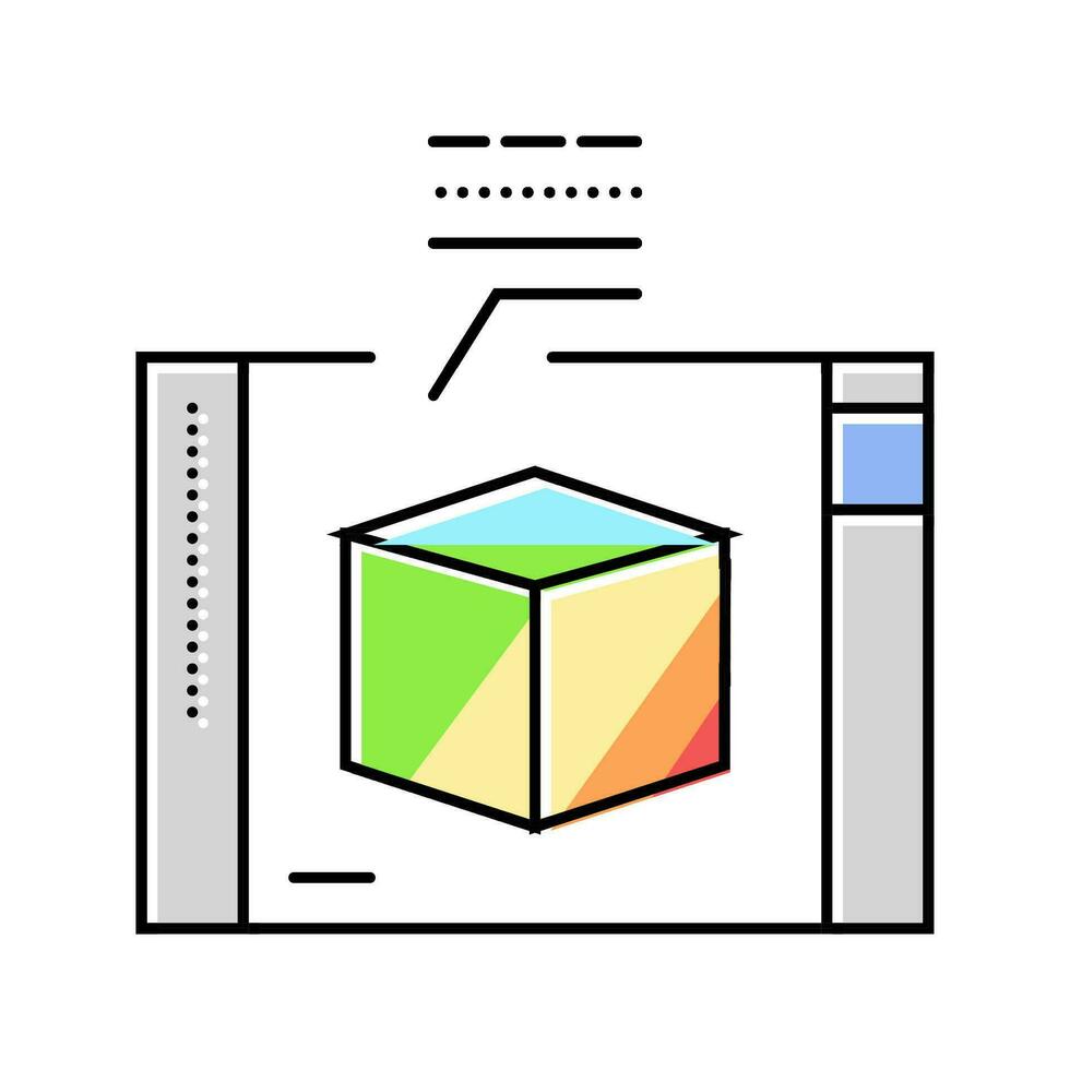 Thermal- Analyse Materialien Ingenieurwesen Farbe Symbol Vektor Illustration