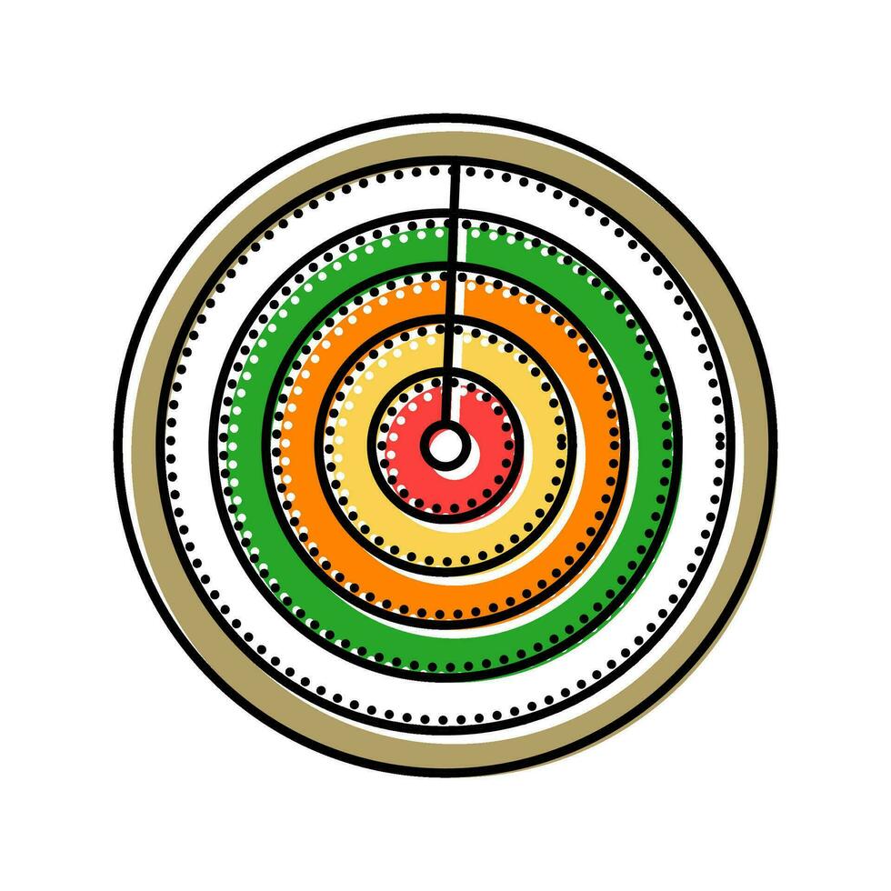 feng shui kompass taoism Färg ikon vektor illustration