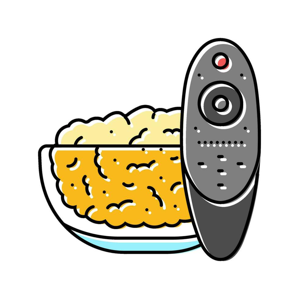 Popcorn Film Kino Farbe Symbol Vektor Illustration