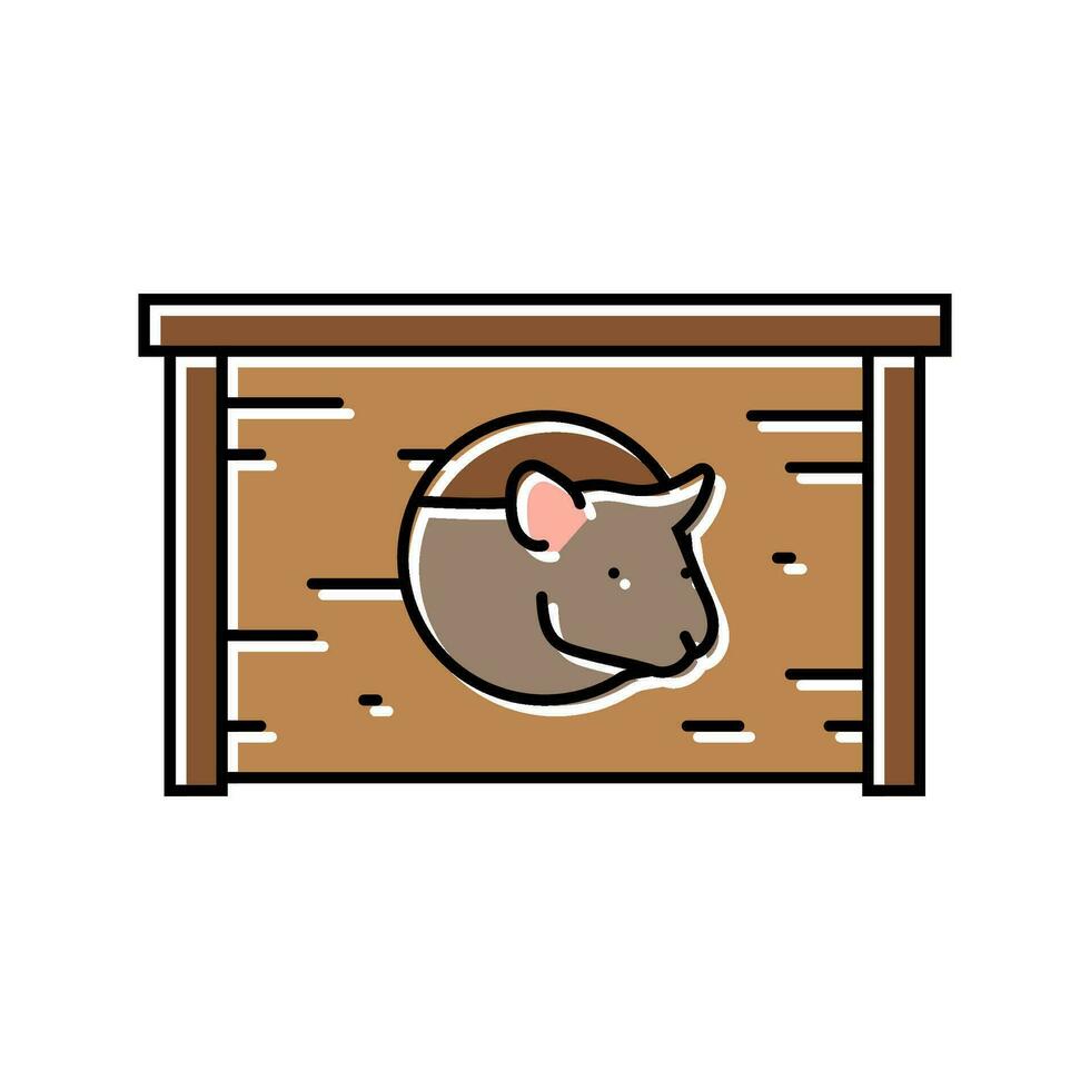hamster hus sällskapsdjur söt Färg ikon vektor illustration