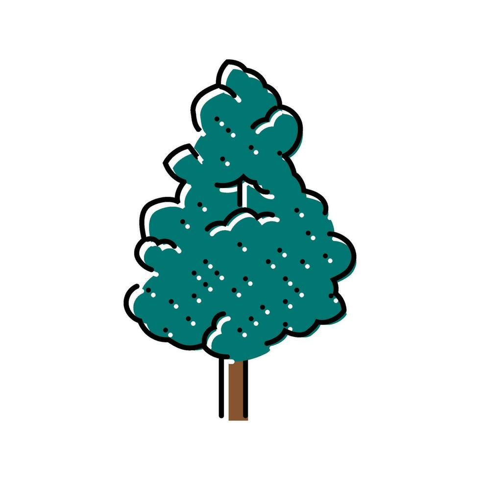 Ginkgo biloba Urwald Amazonas Farbe Symbol Vektor Illustration