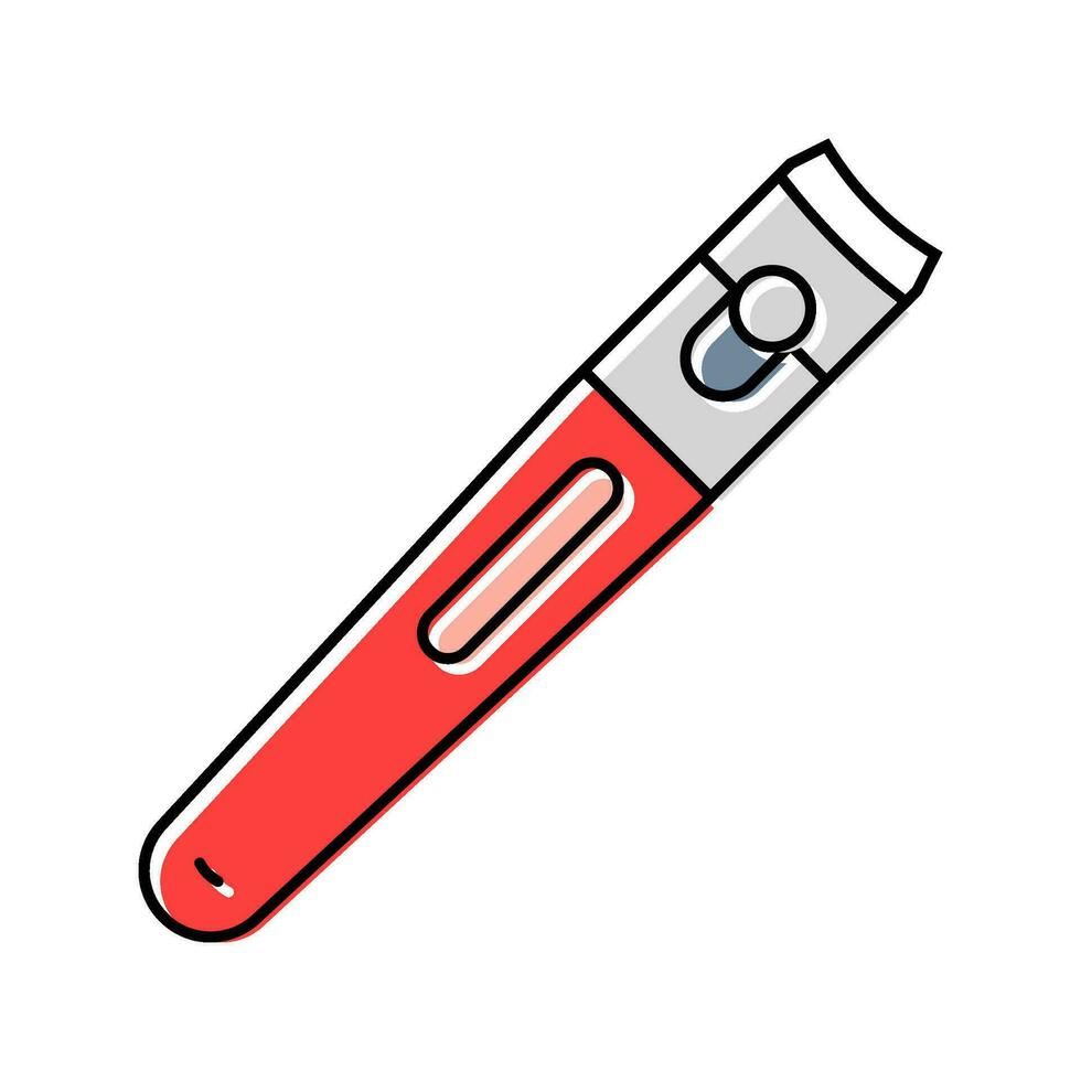 nagel klippare hygien Färg ikon vektor illustration
