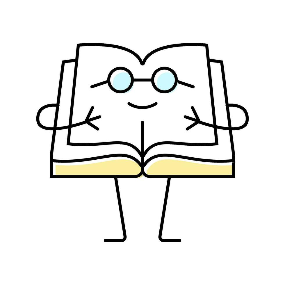 Papier Buch Charakter Farbe Symbol Vektor Illustration