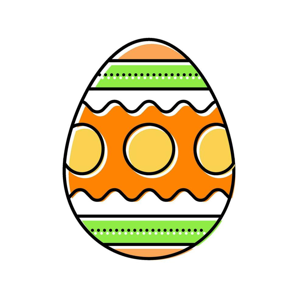 påsk ägg kyckling bruka mat Färg ikon vektor illustration