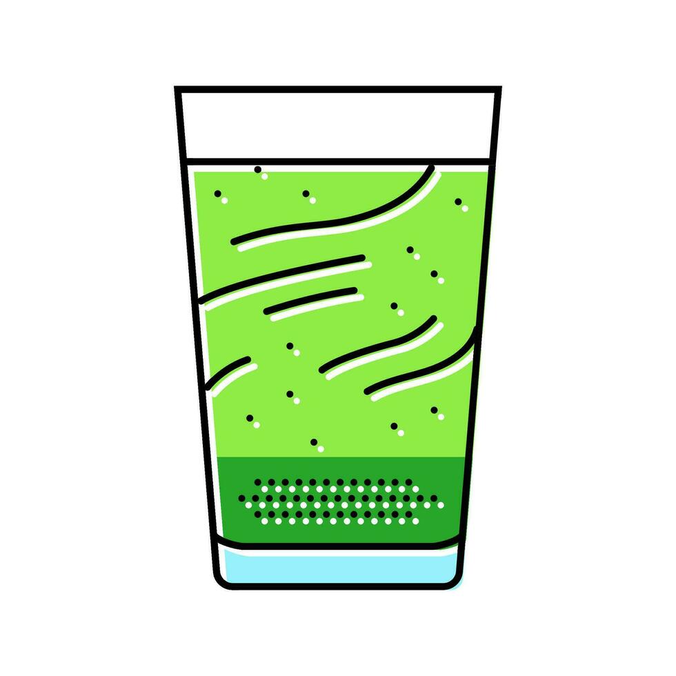 Matcha Latté japanisch Essen Farbe Symbol Vektor Illustration