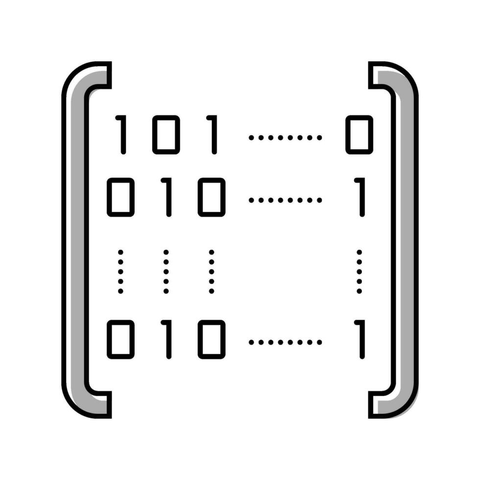 matrice matematik vetenskap utbildning Färg ikon vektor illustration