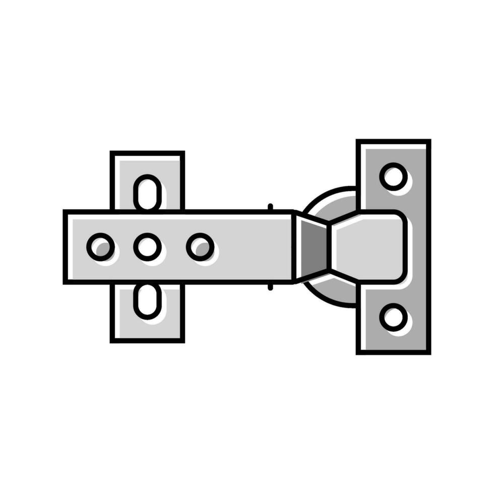 mjuk stänga hårdvara hårdvara möbel passande Färg ikon vektor illustration