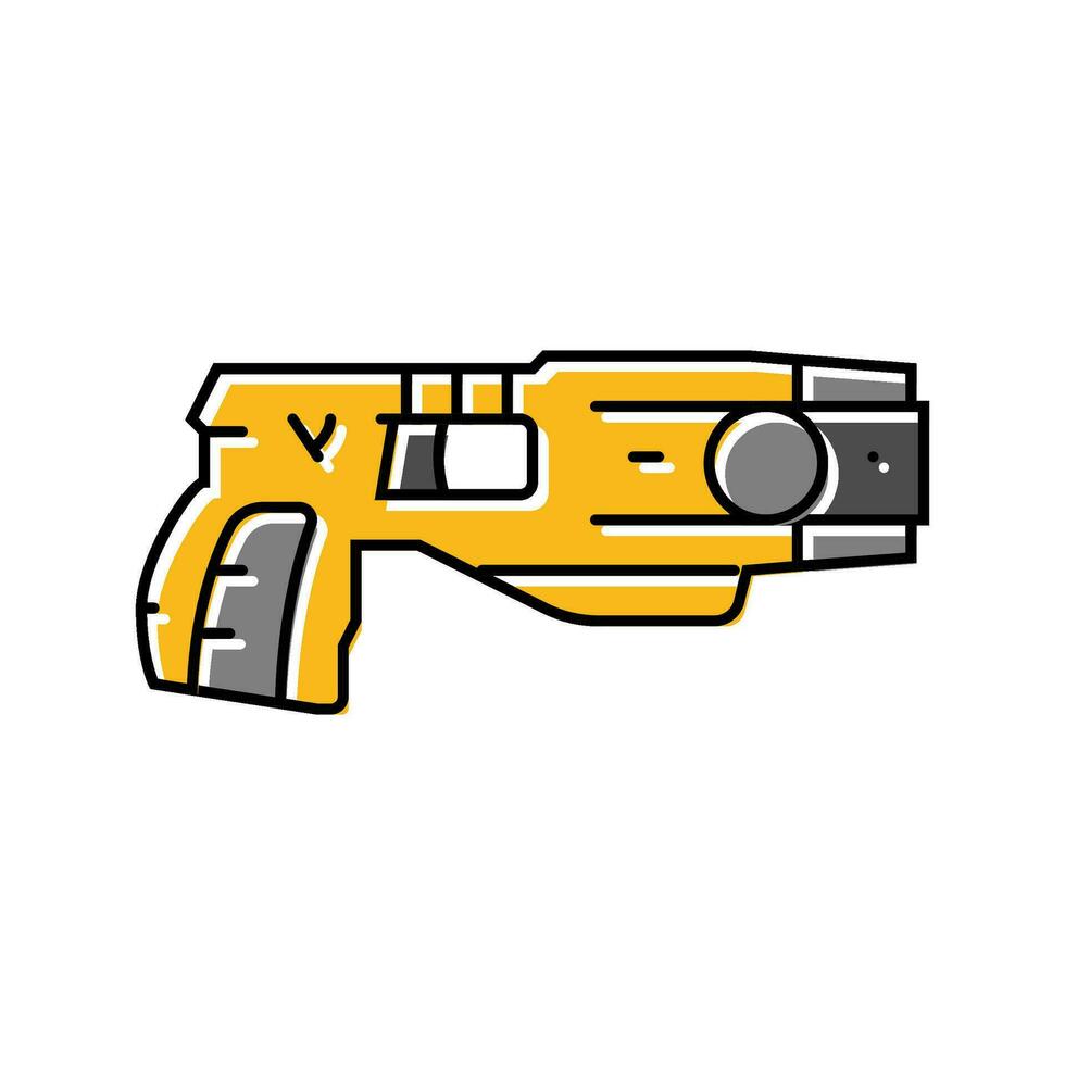 Taser Waffe Militär- Farbe Symbol Vektor Illustration