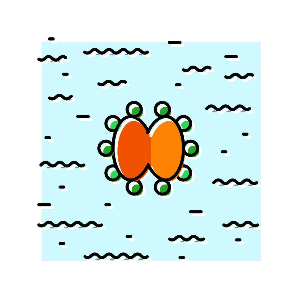 hydrophob bewirken Biochemie Farbe Symbol Vektor Illustration