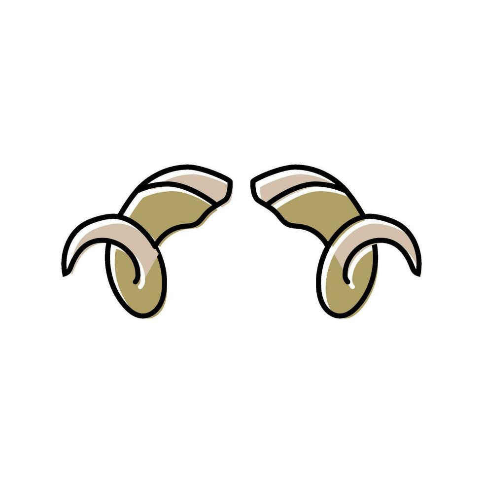 Bagge horn djur- Färg ikon vektor illustration