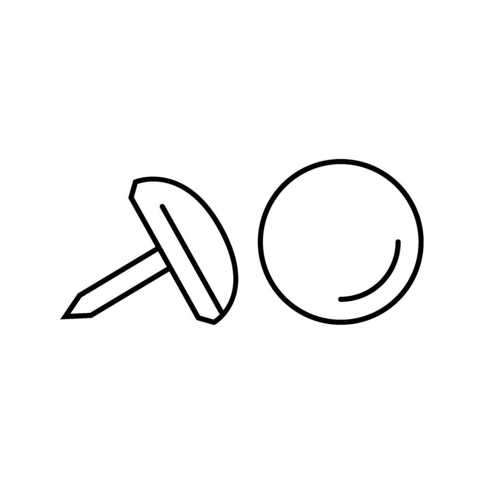 dekorativ nagel hårdvara möbel passande linje ikon vektor illustration