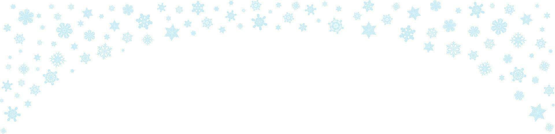 jul mönster med blå snöflingor isolerat på vit bakgrund. upphöja din jul mönster med detta fängslande vektor illustration av en mönster Utsmyckad med blå snöflingor
