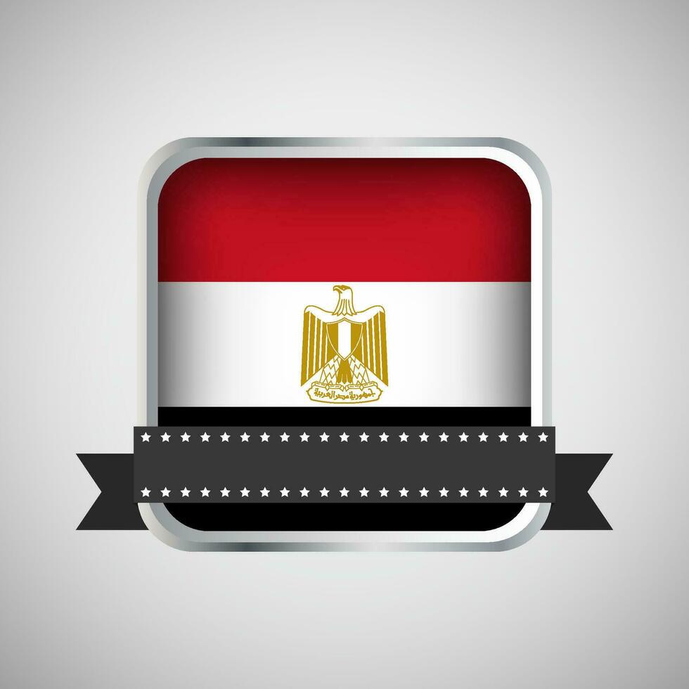 Vektor runden Banner mit Ägypten Flagge