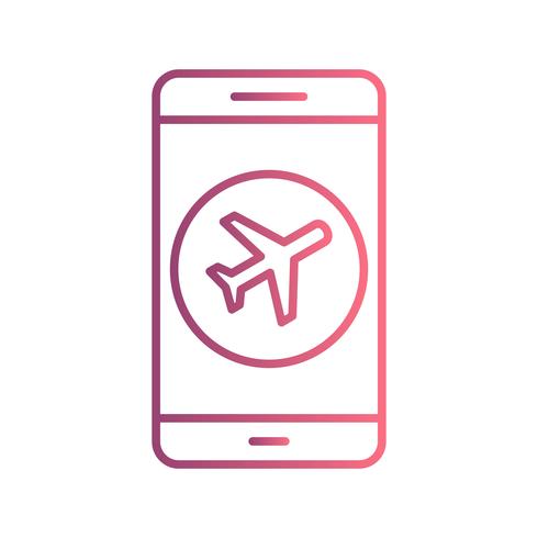 Flygplan Mobile Application Vector Icon