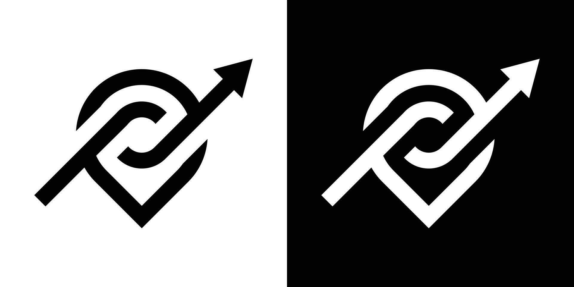 Logo Design Punkt Karte und Pfeil Symbol Vektor Inspiration