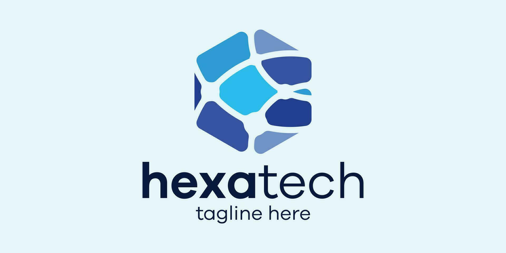 Logo Design modern Hexagon Technologie Symbol Vektor Inspiration