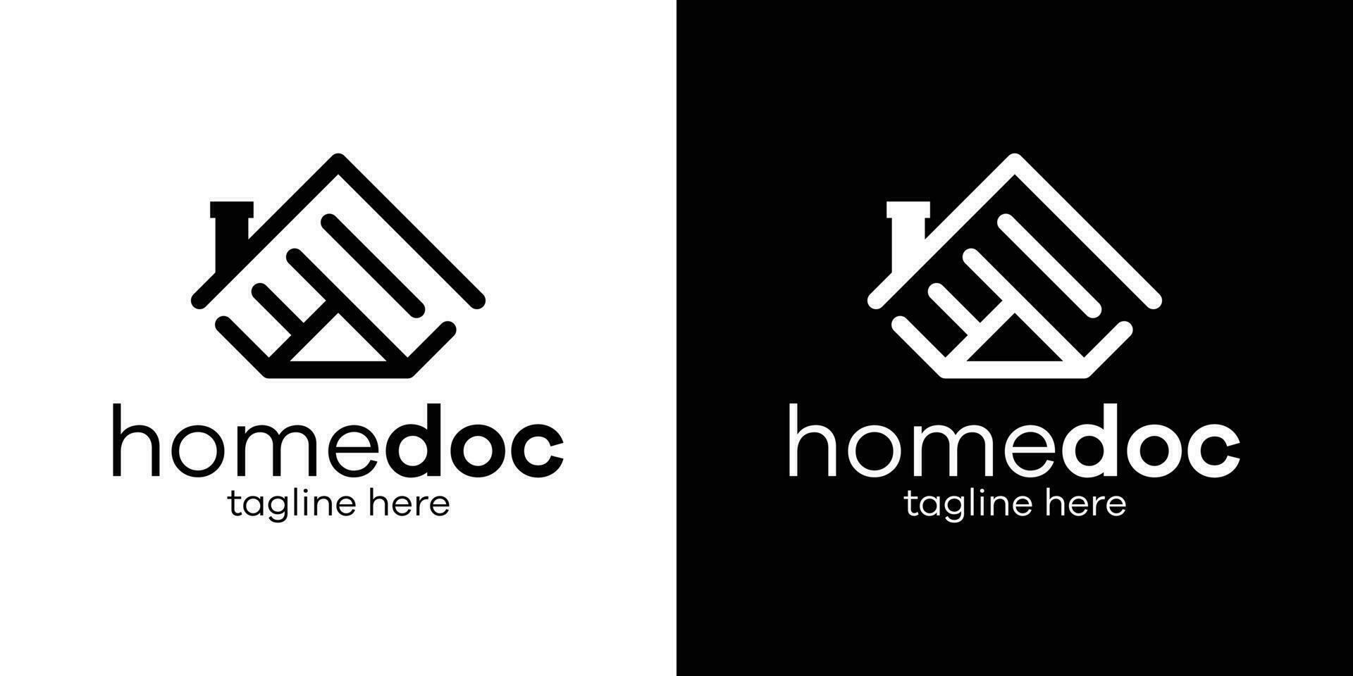 logotyp design Hem och dokumentera ikon vektor inspiration