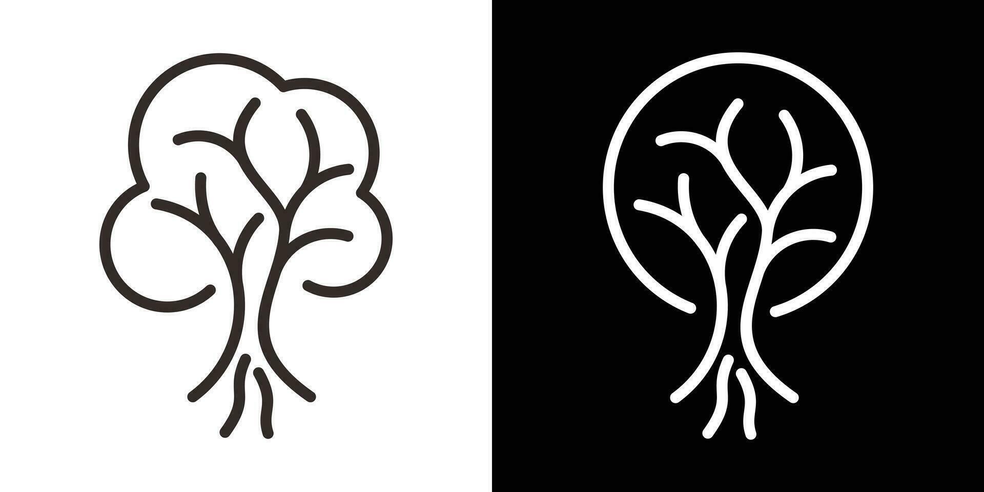 Logo Design Illustration Baum Symbol Vektor Illustration