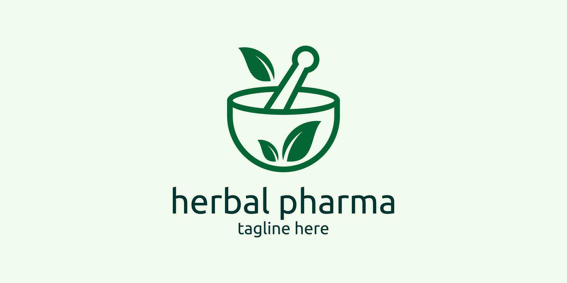 logotyp design för ört- medicin, hälsa, naturlig vård. vektor
