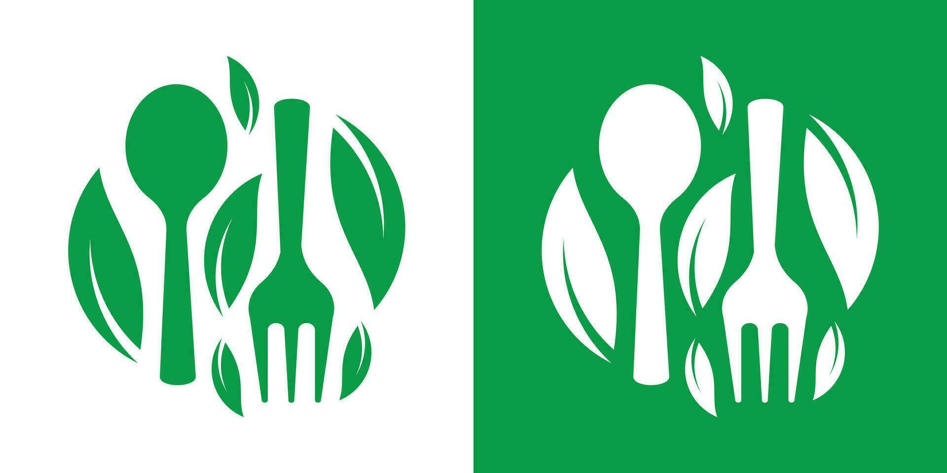 Logo Design Natur Essen Symbol Vektor Inspiration