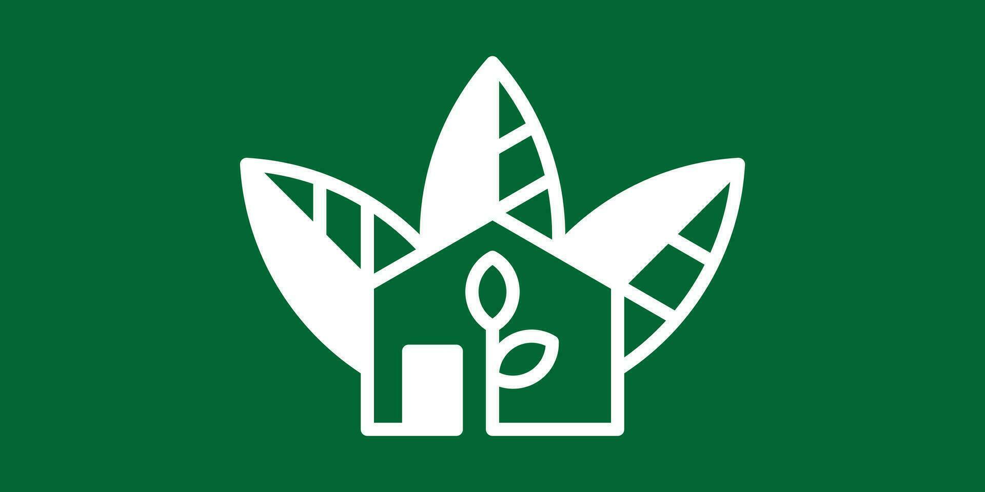 Logo Design Zuhause Garten ikon Vektor Illustration