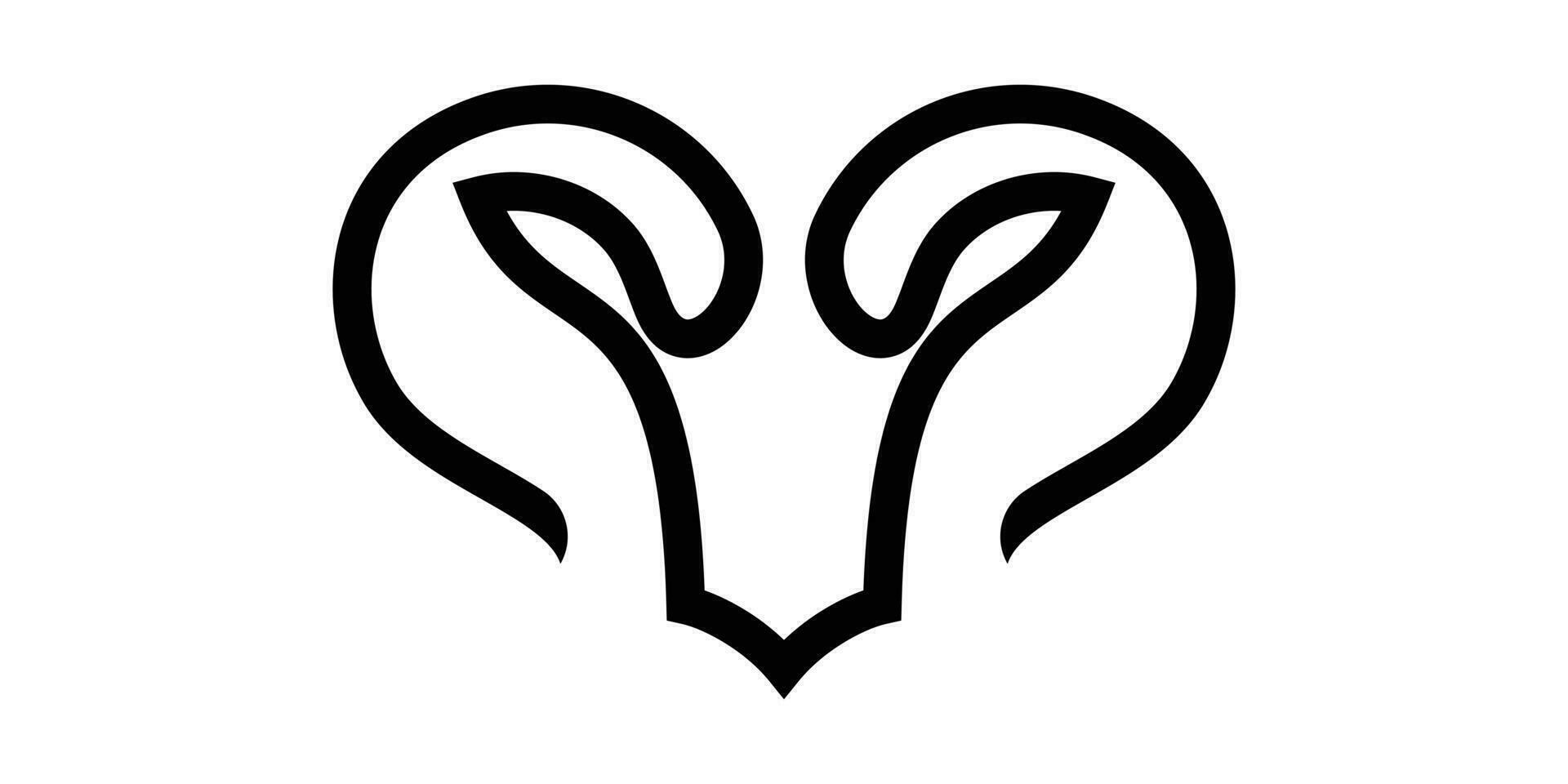 logotyp design huvud get enkel minimalistisk ikon vektor illustration