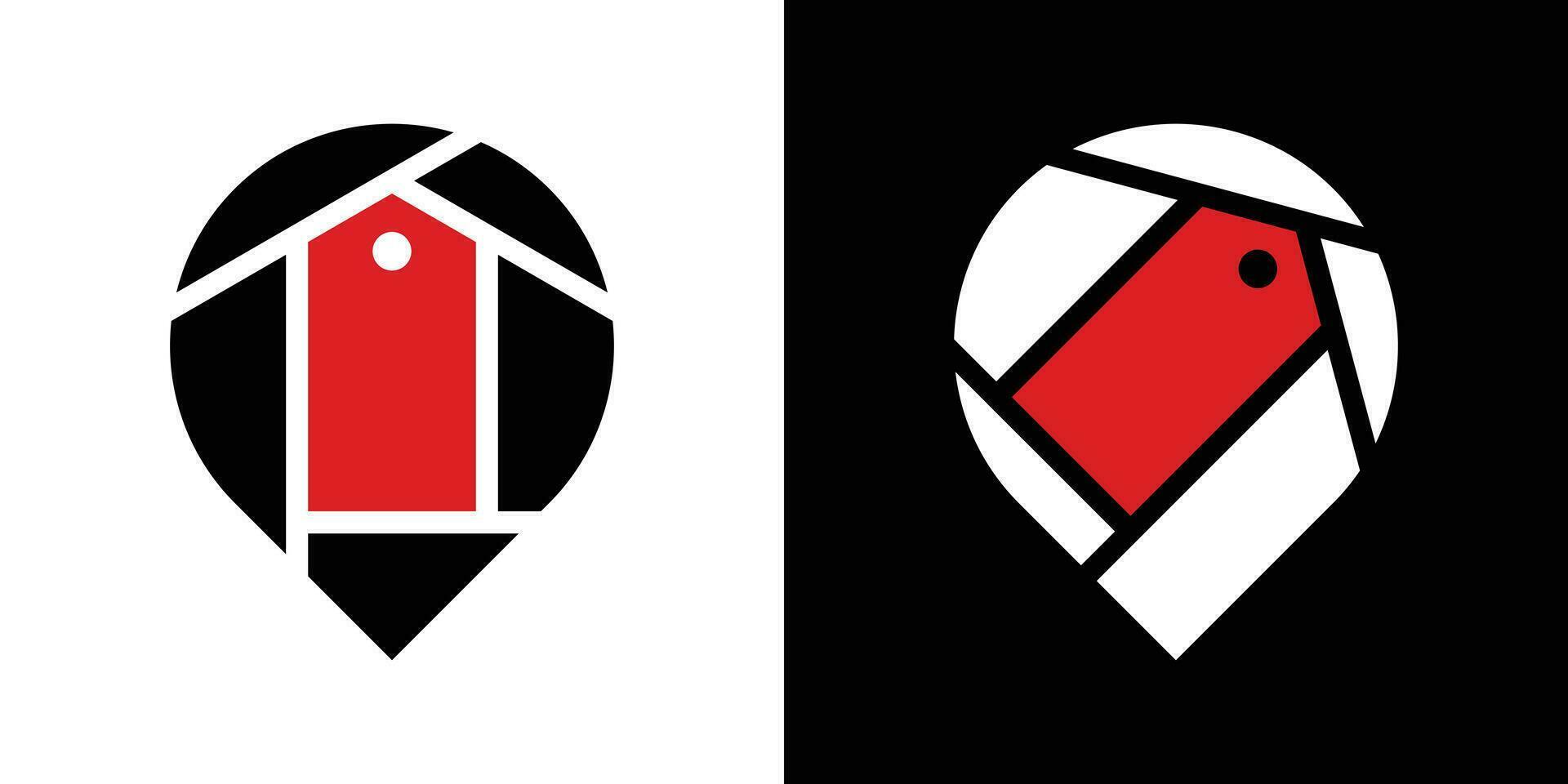 logotyp design ikon försäljning och stift Karta vektor illustration