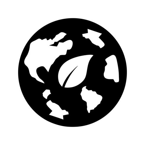 Eco-Welt-Vektor-Symbol vektor