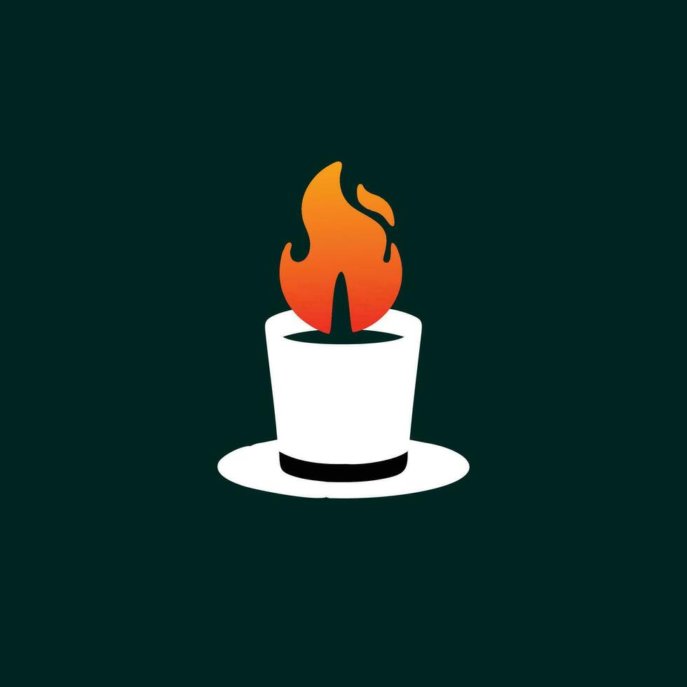 geschmolzen Kerze Logo Vorlage Vektor Illustration