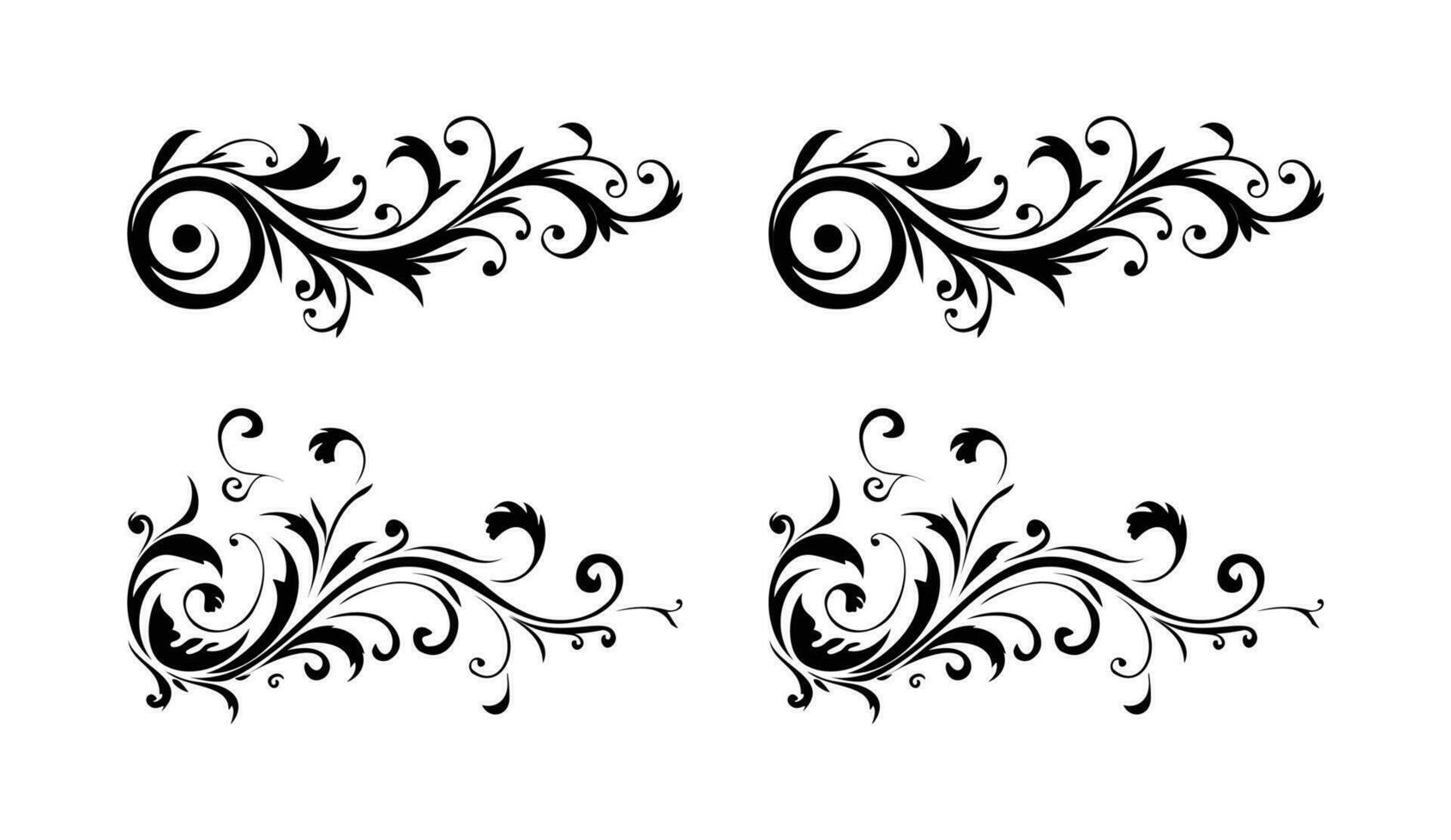 Blumen- Eleganz kalligraphisch einstellen mit aufwendig dekorativ Beschriftung und Grafik vektor