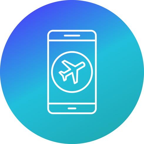 Flygplan Mobile Application Vector Icon