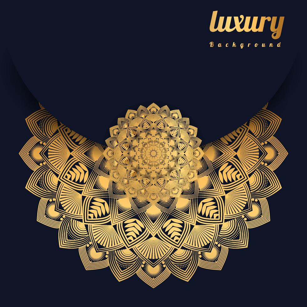 Luxus-Mandala-Hintergrund mit goldenem Muster im arabischen Oststil. abstrakte dekorative Mandala im Ramadan-Stil. Konzept, Hochzeit, islamisches Mandala vektor