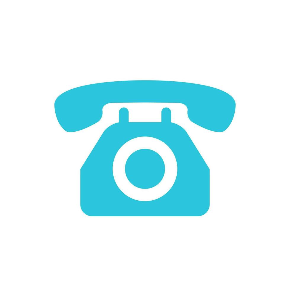 klassisch traditionell typisch Telefon, Blau Telefon Symbol. von Blau Symbol Satz. vektor