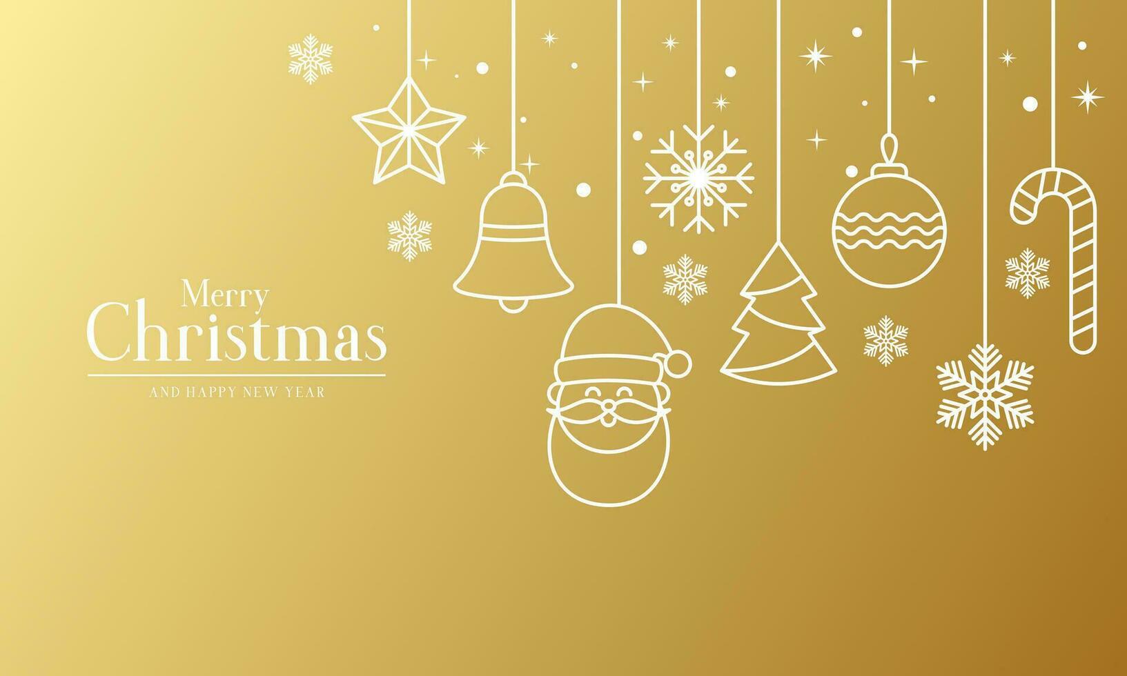 elegant Weihnachten Dekoration Banner Hintergrund mit Weihnachten Dekoration Elemente vektor