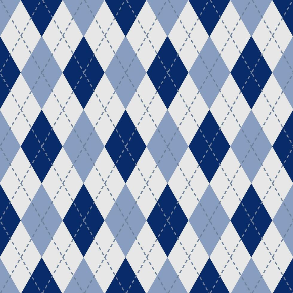 Blau Argyle Muster Hintergrund verwenden zum Hintergrund Design, drucken, Sozial Netzwerke, Verpackung, Textil, Netz, Abdeckung, Banner und usw. vektor