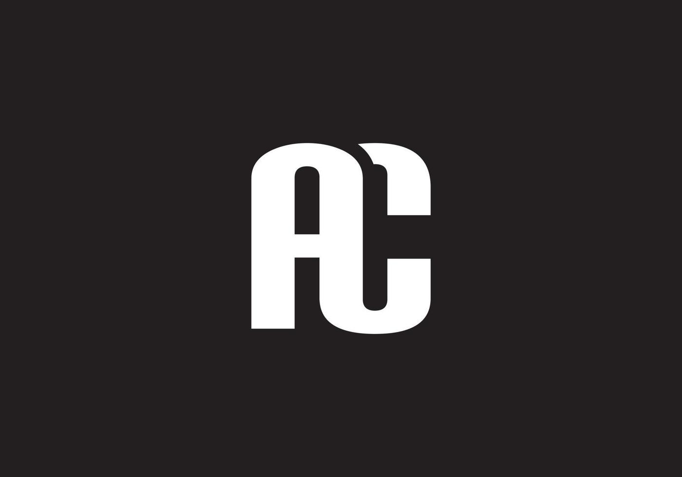 ac-Buchstaben-Design-Vektor-Bild vektor