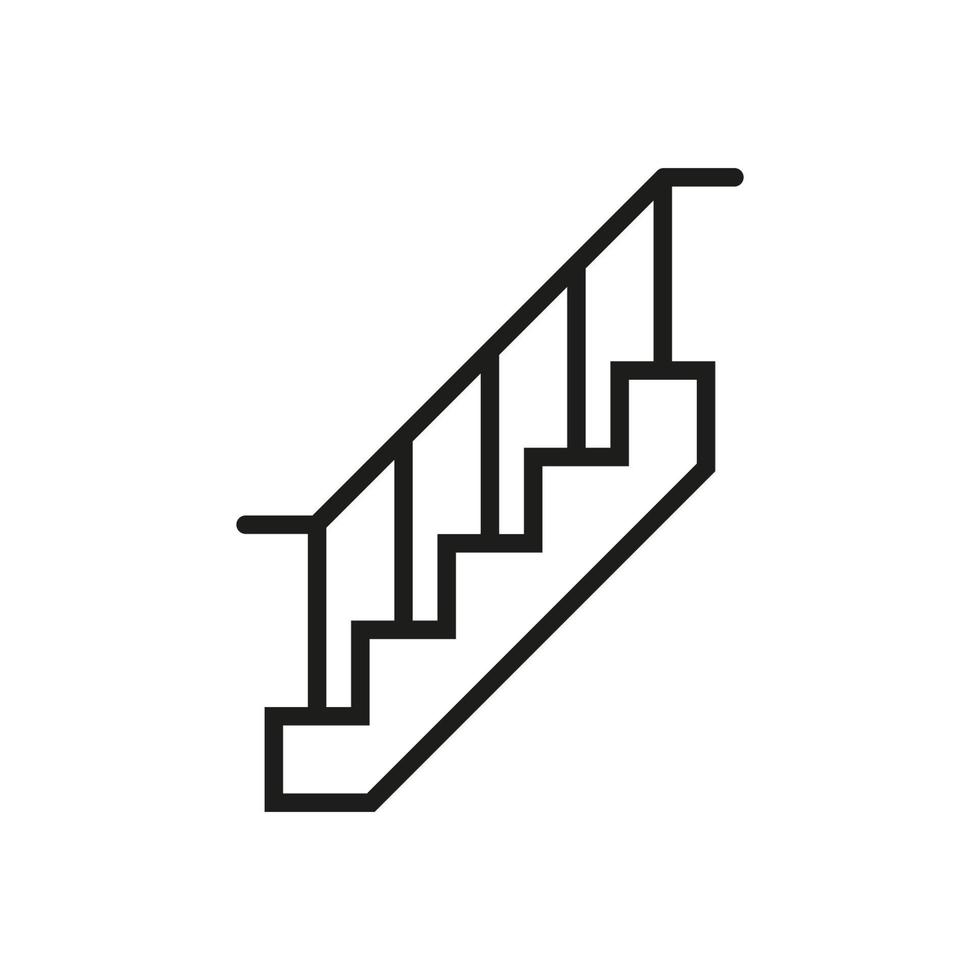 Treppen-Symbol. Vektorillustration im flachen Design vektor