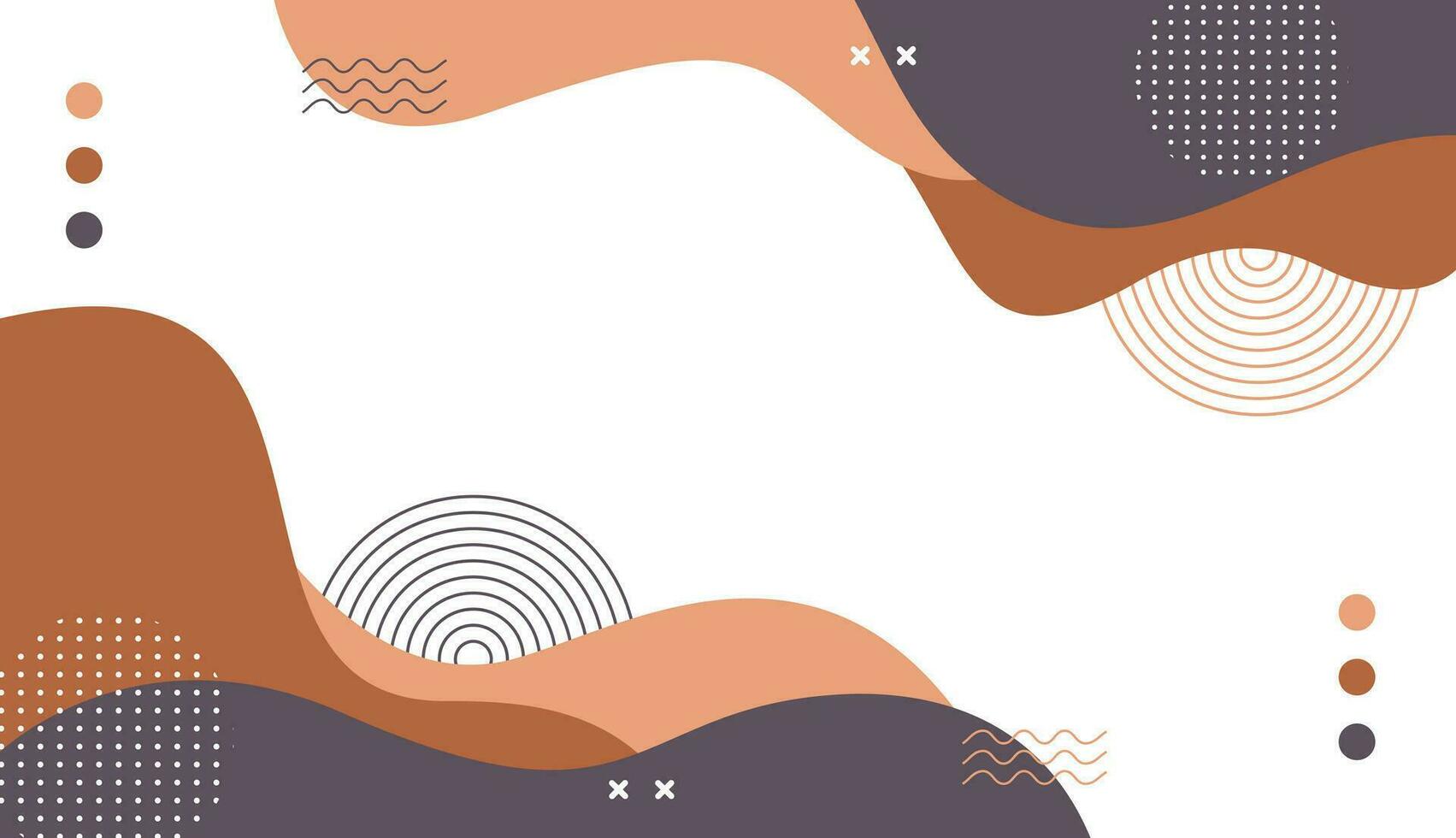 abstrakt bakgrund minimalistisk, hand dragen med geometrisk och organisk former i annorlunda nyanser av brun. enkel trendig platt vektor illustration, fri vektor