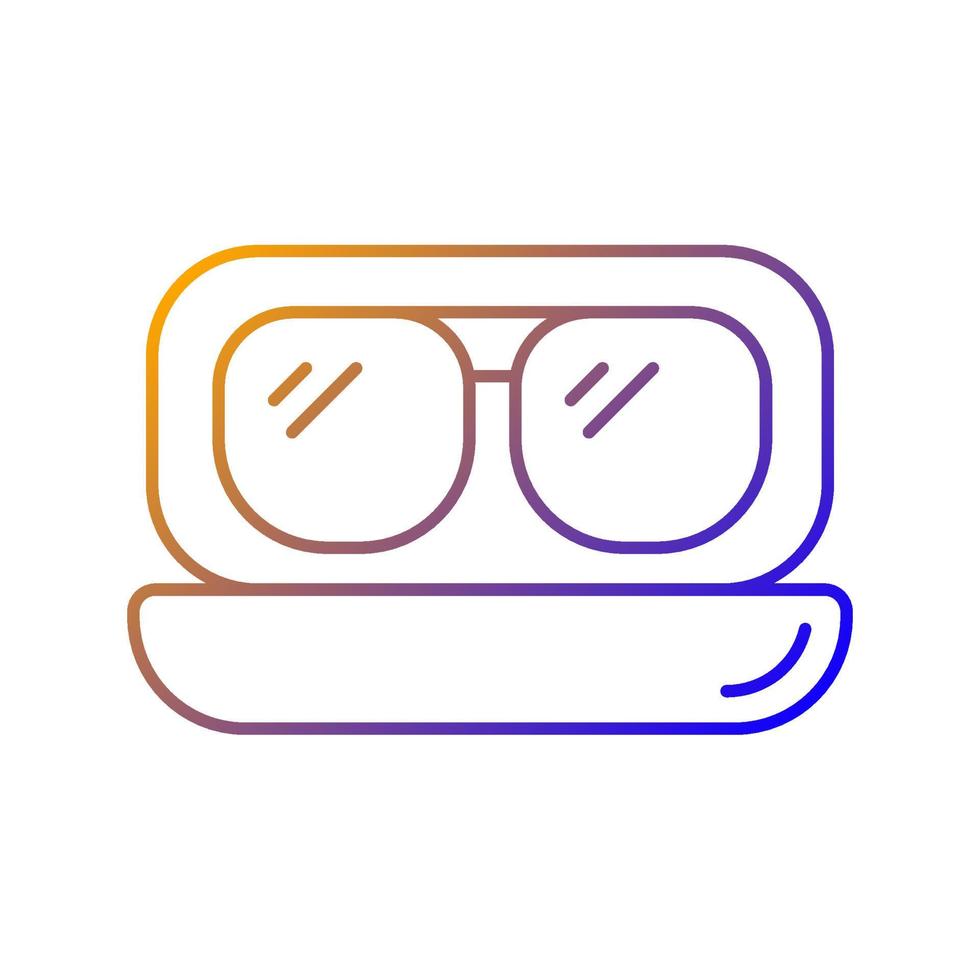Pilotenbrille lineares Vektorsymbol mit Farbverlauf vektor